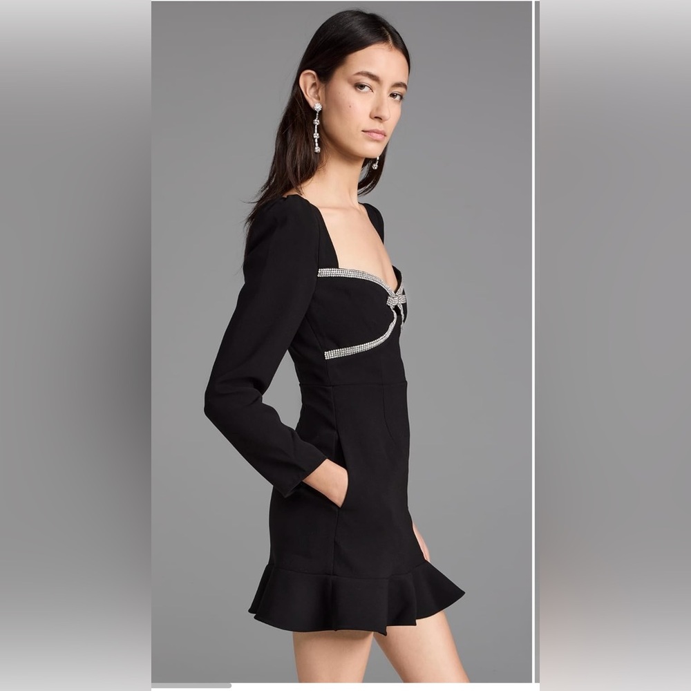 Self-Portrait Black Dress with Silver Accents - Picture 7 of 8